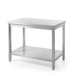 Central work table with shelf - bolted, with dimensions. 1000x600x850 mm HENDI 811511