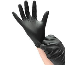 Disposable gloves, nitrile, black, size S - pack of 100 pcs.
