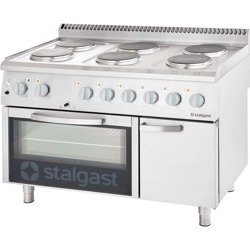 Electric cooker, 6-burner with electric oven, 15.6+7 kW 9718000 STALGAST