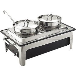 Electric soup warmer with soup kettles 2x4 l 433241 STALGAST