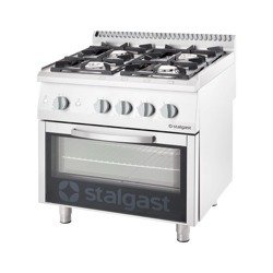 Gas cooker, 4-burner with gas oven, 22.5+5 kW, G20 9710210 STALGAST