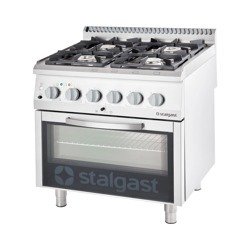 Gas cooker with electric oven, 4-burner, P 20.5+7 kW, U G30 9715130 STALGAST