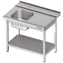 Loading table(P) 1 compartment. with shelf for dishwasher SILANOS 1000x730x900 mm welded STALGAST MEBLE 982407100S