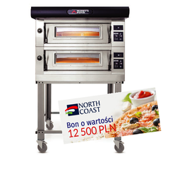 PROMOTION! Electric pizza oven (2 chamber) with hood and base - MORETTI FORNI AMALFI B