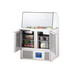 Refrigerated 2 door salad table with glass extension, V 240 l STALGAST 832222