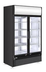 Refrigerated display case with illuminated panel 2-door 750L