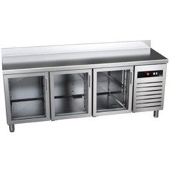 Refrigerated table with glass doors 700 mm GN 1/1 GREEN LINE GTP-7-180-30 D GLASS