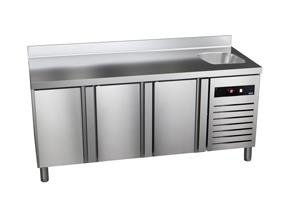 Refrigerated table with sink 700 MM GN 1/1 GREEN LINE GTP-7-180-30 D S