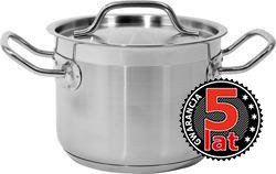 Stainless steel tall pot with lid 16x12CM 2,4L | YG-00001