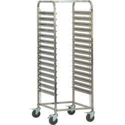 Stainless steel transport cart, 16x 400x600 mm 662461 STALGAST