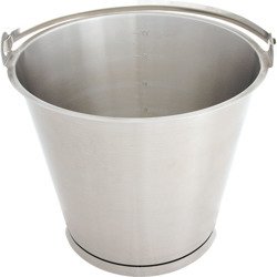 Steel bucket with ring, O 290 mm, V 12 l 092123 STALGAST