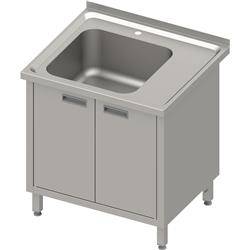 Table with 1-bowl sink.(L),swing door 900x600x850 mm, pressed top STALGAST MEBLE 983876090