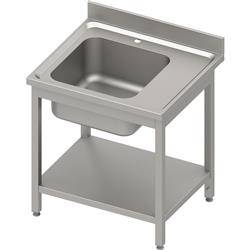 Table with 1-bowl sink.(L),with shelf 800x600x850 mm bolted, pressed top, canned edge 100x15x10 STALGAST MEBLE 984476080