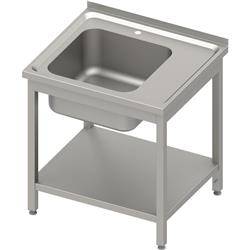 Table with 1-bowl sink.(L),with shelf 800x700x850 mm welded, pressed top STALGAST MEBLE 983157080S