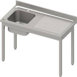 Table with 1-bowl sink.(L),without shelf 1000x600x850 mm welded, pressed top, canned edge 100x15x10 STALGAST MEBLE 984436100S