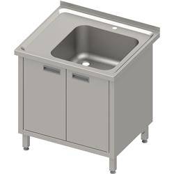 Table with 1-bowl sink.(P),hinged door 800x600x850 mm, pressed top STALGAST MEBLE 983866080