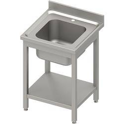 Table with 1-bowl sink.(P),with shelf 700x600x850 mm bolted, pressed top, canned edge 100x15x10 STALGAST MEBLE 984466070