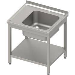 Table with 1-bowl sink.(P),with shelf 800x600x850 mm welded, pressed top STALGAST MEBLE 983146080S