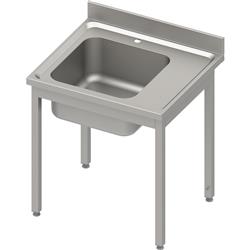 Table with 1-bowl sink.(P),with shelf 800x600x850 mm welded, pressed top, canned edge 100x15x10 STALGAST MEBLE 984466080S