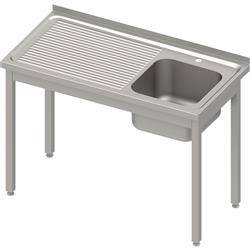 Table with 1-bowl sink.(P),without shelf 1000x600x850 mm bolted, pressed top STALGAST MEBLE 983816100