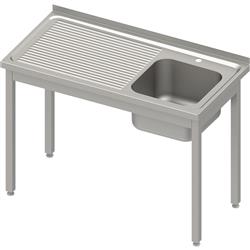 Table with 1-bowl sink.(P),without shelf 1400x700x850 mm bolted, pressed top STALGAST MEBLE 983817140