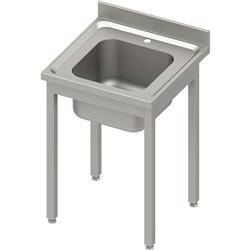 Table with 1-bowl sink.(P),without shelf 700x600x850 mm bolted, pressed top, canned edge 100x15x10 STALGAST MEBLE 984416070