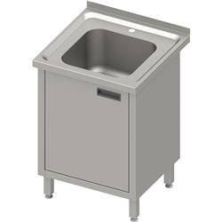 Table with 1-bowl sink., hinged door 500x700x850 mm, pressed top STALGAST MEBLE 983857050