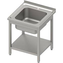 Table with 1-bowl sink.with shelf 600x600x850 mm welded, pressed top STALGAST MEBLE 983136060S