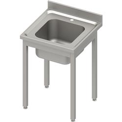 Table with 1-bowl sink.without shelf 600x600x850 mm screw top, pressed, canned edge 100x15x10 STALGAST MEBLE 984406060