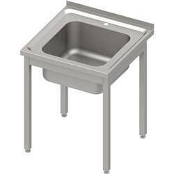 Table with 1-bowl sink.without shelf 600x600x850 mm screwed, pressed top STALGAST MEBLE 983806060