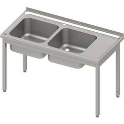 Table with 2 compartment sink.(L),without shelf 1100x700x850 mm bolted, pressed top STALGAST MEBLE 983937110