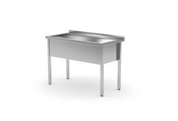 Table with single-chamber pool - welded with dimensions. 800 x 700 x 850 HENDI 812853