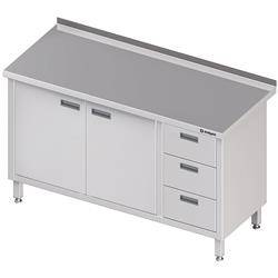 Wall table with three drawer block (P),hinged door 1300x600x850 mm STALGAST MEBLE 980456130