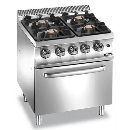 4-BURNER COOKER WITH ELECTRIC-CONVECTION OVEN GN 1/1 G4FEV77XL MBM