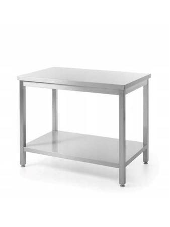 Central work table with shelf - bolted, with dimensions. 1000x600x850 mm HENDI 811511