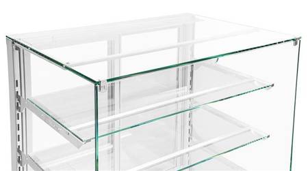 Dolce Visione Premium 900 refrigerated confectionery display case | stainless steel interior | 900x690x1300 mm