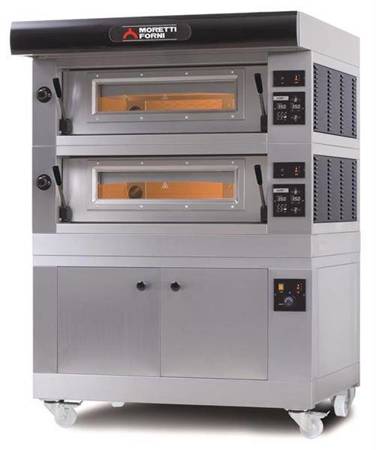 Electric multilevel pizza ovens P80E single chamber oven with hood and base