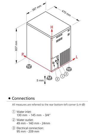 Frozen Dice ice cube maker | 28 kg/24h | air cooling system | SL50A