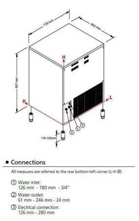 Frozen Dice ice cube maker | 88 kg/24h | air cooling system | SL180A