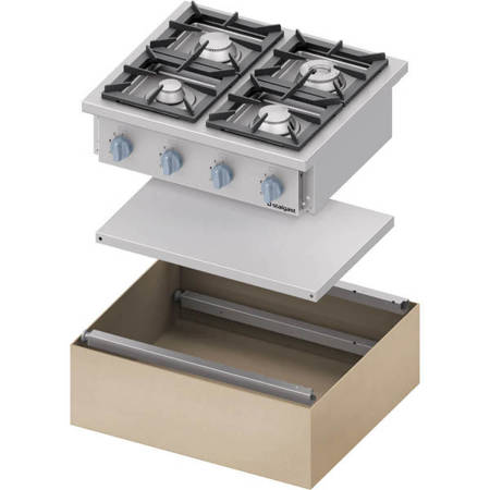 Gas cooker, 4-burner, screw-on, 700 mm, 20.5 kW, G20 STALGAST 978511