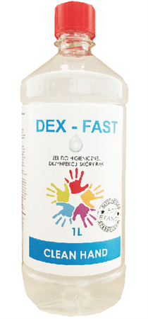 Gel for hygienic hand skin disinfection Dex-Fast | 1 liter | on hand