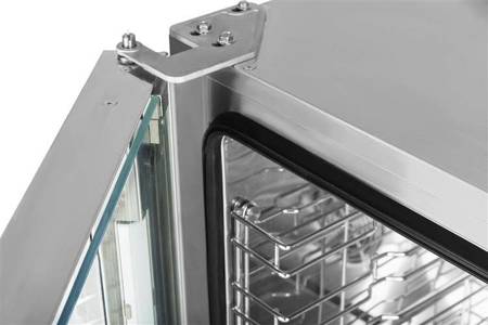 ICET101E combi steamer | automatic washing system | adaptation for hood connection | 10x GN 1/1 | 10x 600x400 | Alphatech by Lainox | electronic controls
