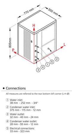 Ice cube maker | Frozen Run ice maker | 400 kg/24h | water cooling system | CV950W