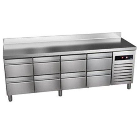 Refrigerated table with drawers 700 mm GN 1/1 GREEN LINE GTP-7-225-08 D