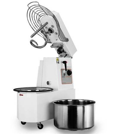 Spiral dough mixer with lifting hook and removable bowl RQT 20 liters 400V