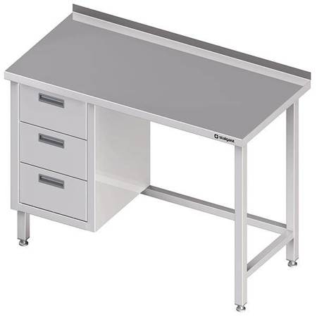 Wall table with three drawer block (L),without shelf 900x700x850 mm STALGAST MEBLE 980367090