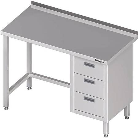 Wall table with three drawer block (P),without shelf 1200x600x850 mm STALGAST MEBLE 980376120