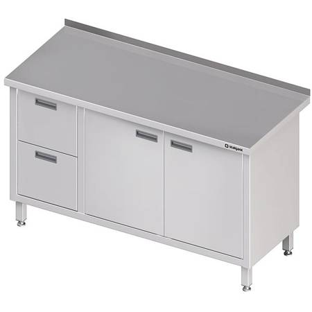 Wall table with two drawer block (L),hinged door 1500x600x850 mm STALGAST MEBLE 980326150