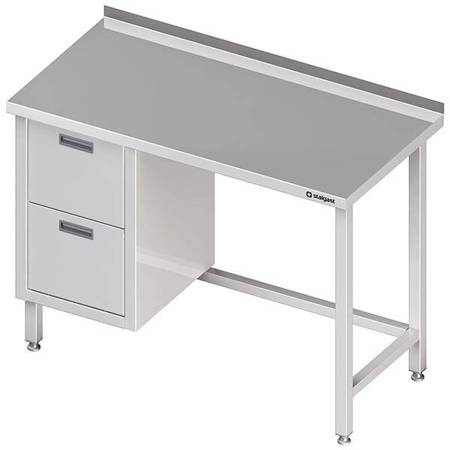 Wall table with two drawer block (L),without shelf 1100x600x850 mm STALGAST MEBLE 980246110