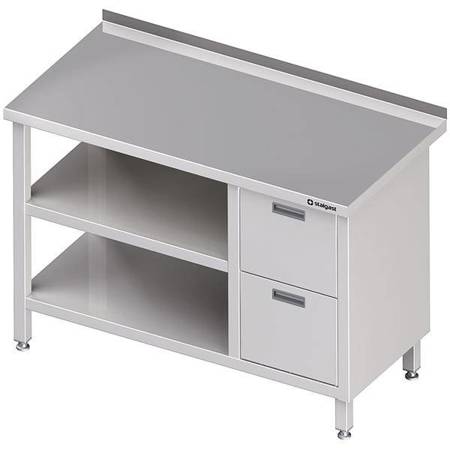 Wall table with two drawer block (P),and 2 shelves 1000x600x850 mm STALGAST MEBLE 980296100